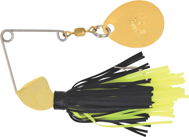 Picture of Hildebrandt Spin Dandy Microlite Spinnerbait, 1/8 Oz, SZ 2 Hook, Chartreuse Head With Nickel Blade Black & Chartreuse