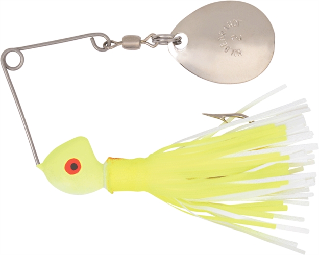 Picture of Hildebrandt Spin Dandy Microlite Spinnerbait, 1/8 Oz, SZ 2 Hook, Chartreuse Head With Nickel Blade Chartreuse & White 0DANC-CHWH