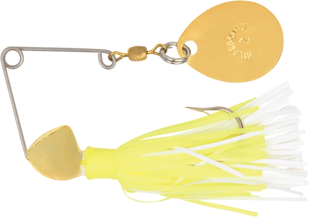 Picture of Hildebrandt Spin Dandy Microlite Spinnerbait, 1/8 Oz, SZ 2 Hook, Gold Head With Gold Blade Chartreuse & White 0DANG-CHWH 025694029083