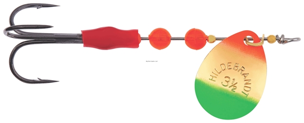 Picture of Hildebrant Hildebrant Salmon Spinner, Sz4, Gold Flame Green Double Trouble