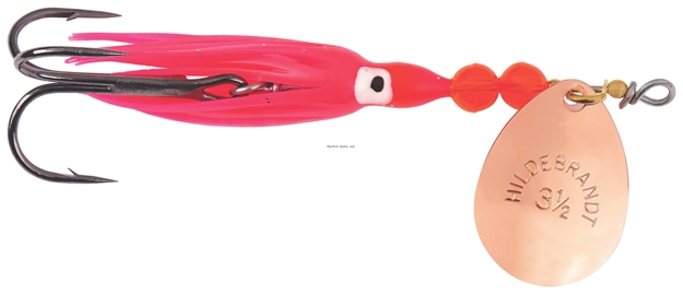 Picture of Hildebrant Hildebrant Salmon Spinner W/Squid, SZ 4, Copper, Red Yamashite Squid