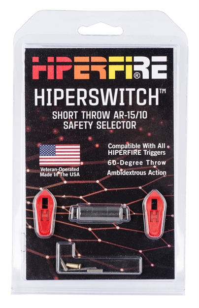Picture of Ar-15 Hiperswitch Ambidextrous Safety Selectors HPSRED 859177004430