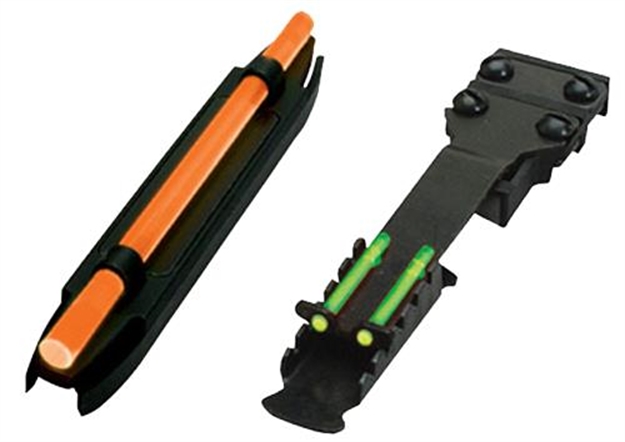 Picture of Hiviz C4001 C-Series Magnetic Turkey/Deer Sight Set  Black | Orange Fiber Optic Front Sight Green Fiber Optic Rear Sight C400-1 613485584554