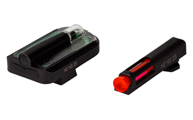 Picture of  Hiviz Glfd21 Fastdot  H3 Sight Set For Glock Red Fiber Optic Front Sight-Green Tritium Rear Sight