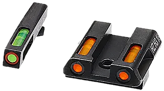 Picture of  Hiviz Gln621 Litewave H3 Fiber-Optic Sight Set Green Tritium/Orange Outline W/Litepipes Orange Fits Glock 42, 43, 43X, 48