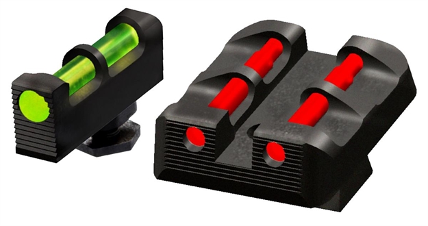 Picture of  Hiviz Glt178 Target Sight Set Glock Green Fiber Optic Front Sight-Red Fiber Optic Rear Sight 613485589375