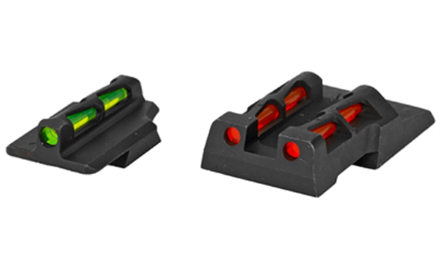 Picture of  Hiviz Rgs9lw21 Litewave Ruger Security 9 Sight Set Green Fiber Optic Front Sight-Orange Fiber Optic Rear Sight