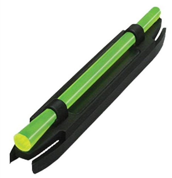 Picture of  Hiviz M200 M-Series Magnetic Front Sight  Black | Green With Red Center Fiber Optic Front Sight 613485585568