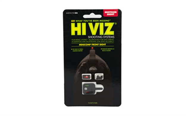 Picture of  Hiviz Pm2011 Minicomp Bead Replacement Front Sight  Black | Green/Red/Orange Fiber Optic Universal Threads