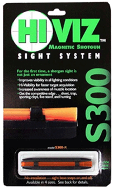Picture of Hiviz S300r S-Series Magnetic Front Sight  Black | Red Fiber Optic S300-R
