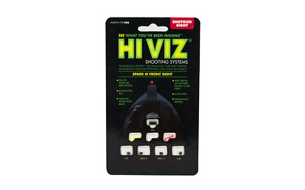 Picture of  Hiviz Sk2011 Spark Iii Bead Replacement Front Sight  Black  | Green/Red/White Fiber Optic Universal Threads