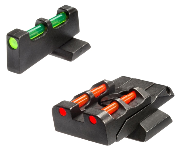 Picture of  Hiviz Swmpe21 Adjustable Sight Set S&W M&P Green Fiber Optic Front Sight-Orange Fiber Optic Rear Sight