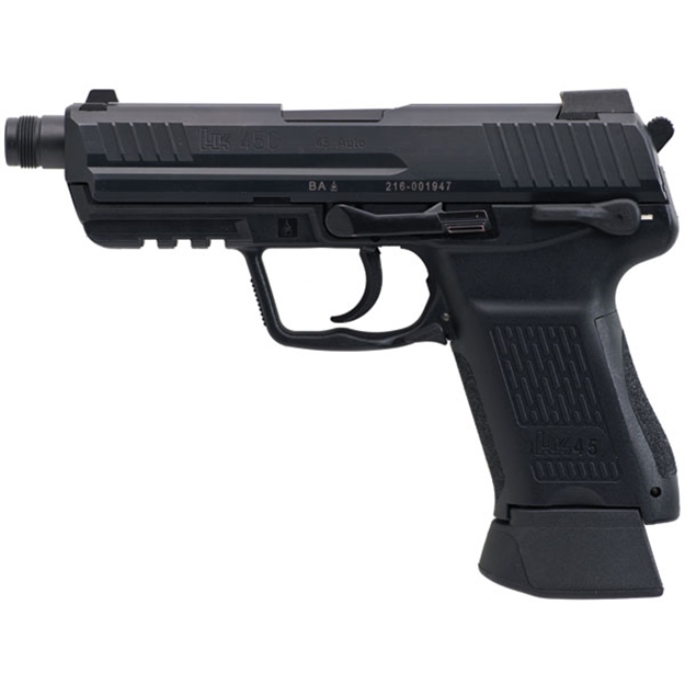 Picture of Heckler & Koch 81000022 Heckler & Koch45 Tactical Compact Frame 45 Acp 10+1, 4.57" Black Steel Threaded Barrel, Serrated Steel Slide, Polymer Frame W/Picatinny Rail & Black Interchangeable Backstrap Grip, Ambidextrous 745031T-A5 642230245365