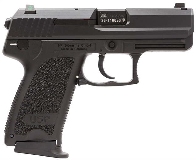 Picture of Heckler & Koch 81000341 Usp Compact V7 Lem 40 S&W 3.58" 12+1 (3) Black Black Steel Slide Black Polymer Grip Night Sights NO Manual 704037LEA5 642230243880