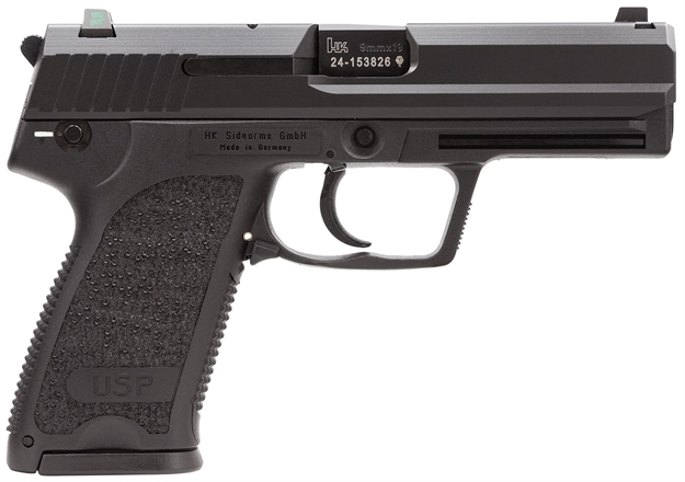 Picture of Heckler & Koch 81000334 Usp Compact V7 Lem 9Mm Luger Caliber With 3.58" Barrel, 13+1 Capacity, Overall Black Finish, Serrated Trigger Guard Frame, Serrated Steel Slide, Polymer Grip & Night Sights Includes 3 Mags 709037LEA5