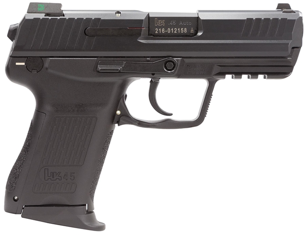 Picture of Heckler & Koch 81000021 Heckler & Koch45 V7 Lem Compact Frame 45 Acp 8+1, 3.94" Black Polygonal Rifled Barrel, Serrated Steel Slide, Polymer Frame W/Picatinny Rail, Black Interchangeable Backstrap Grip, Ambidextrous 745037LEA5 642230249547