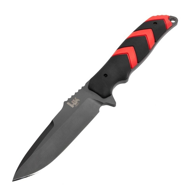 Picture of HK Fray 4.2In Fixed Clippt Blk Autoret Sheath Blkred Scales