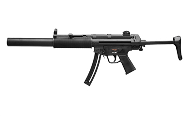 Picture of  Heckler & Koch 81000469 Mp5  Full Size 22 LR 10+1 16.10" Black Steel Barrel. Black Retractable Black Polymer Stock & Grips 642230262089