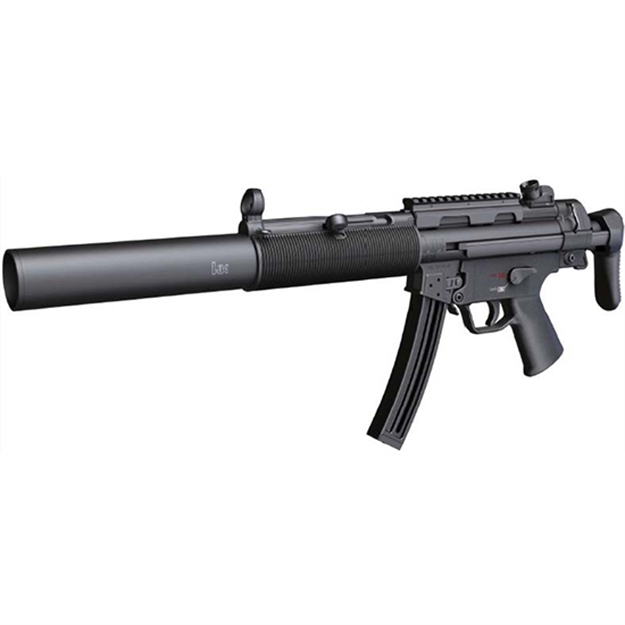Picture of  Heckler & Koch 81000468 Mp5  Full Size 22 LR 25+1 16.10" Black Steel Barrel. Black Retractable Black Polymer Stock & Grips 642230262072