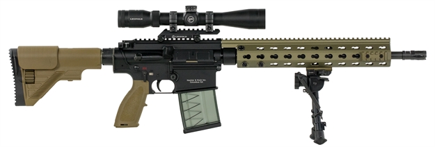 Picture of Heckler & Koch Mr762lrplca1 Mr762a1 Long Rifle Package II Semi-Automatic 308 Winchester/7.62 Nato 16.5" 10+1 OR W/Scope 5-Position G28 With Adj Cheekpiece Fde Stk Black