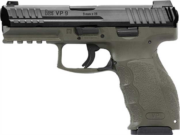 Picture of HK Vp9 Striker Fired 9Mm 4.09" Bbl NS 3-10Rd Green< 81000236