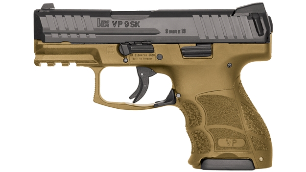 Picture of  Heckler & Koch 81000095 Vp9sk Subcompact 9Mm Luger 3.39" (2) 10+1 Black Steel Slide Flat Dark Earth Interchangeable Backstrap Grip