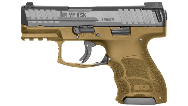 Picture of  Heckler & Koch 81000096 Vp9sk Subcompact 9Mm Luger 3.39" 10+1 (3) Black Steel Slide Flat Dark Earth Interchangeable Backstrap Grip Night Sights