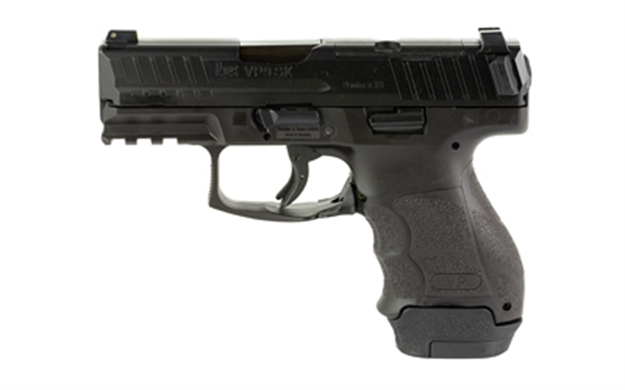 Picture of  Heckler & Koch 81000810 Vp9sk Subcompact 9Mm Luger 15+1 3.39" Optic Ready/Serrated Slide, Black Polymer Frame W/Picatinny Rail, Ambidextrous 642230265455