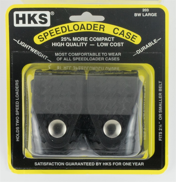 Picture of Hks 203Blbn Speedloader Case  Double Large Black Hytrel Belt Loop Belts 2.25" Wide 203-L-BW 088652020348