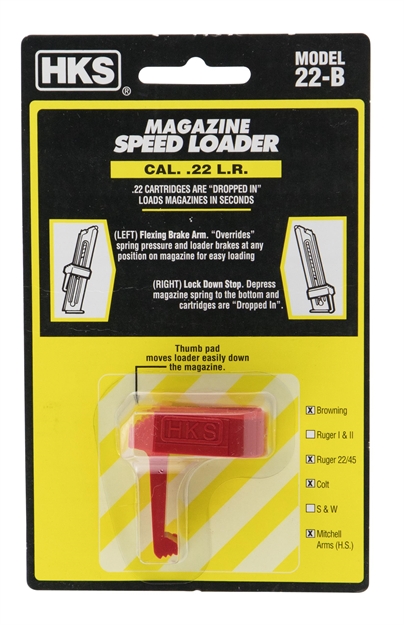 Picture of  Hks 22B Speed Mag Loader Made OF Plastic With Red Finish For 22 LR Pistols