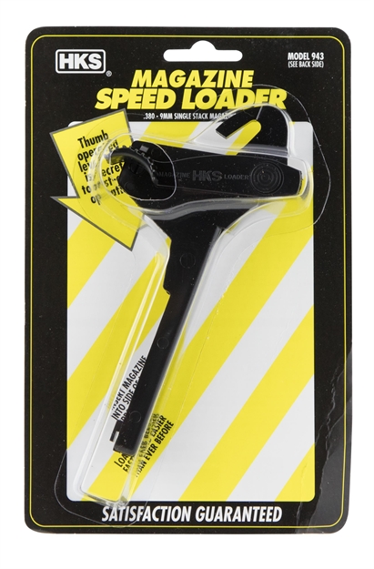 Picture of  Hks 943 Single Stack Mag Loader Adjustable Style Made OF Plastic With Black Finish For 380 Acp Pistols 088652009435