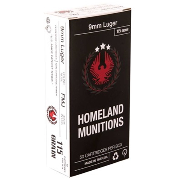 Picture of HM Ammo 9Mm 115Gr Fmj 50Ct 10Bx/Cs 192Cs/Plt