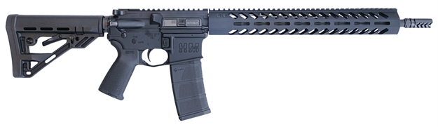Picture of HM Defense Hm15fmb556l Defender M5l  5.56X45mm Nato Caliber With 16" Barrel, 30+1 Capacity, Black Hard Coat Anodized Metal Finish, Black Mil-Spec HM Stock & Enhanced Polymer Grip Right Hand HM15F-MB-556-L