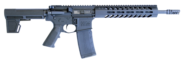 Picture of HM Defense Hmp15f-Mb-556 Raider M5 223 Rem,5.56 Nato 12.50" 30+1 Black Hard Coat Anodized Adjustable Shockwave Blade Pistol Stabilizer