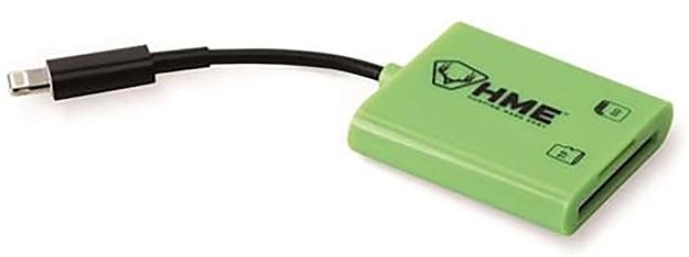 Picture of  Hme Hmesdcrios Memory Card Reader Ios Fits Iphone/Ipad UP TO 256Gb Black/Green