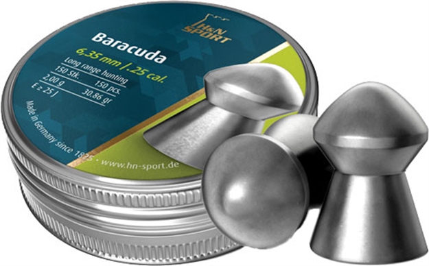 Picture of H&N Sport Pellets Baracuda 25 30.86 Grain 150 Pack 92186350001 4047058019529
