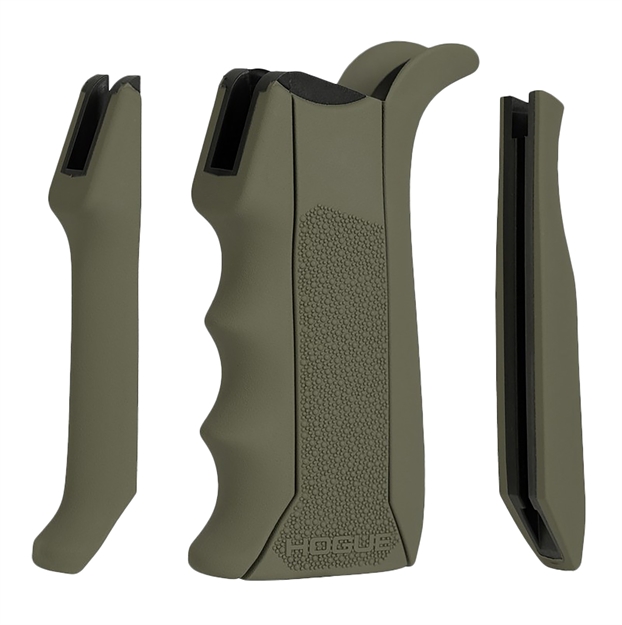Picture of  Hogue 13041 Modular Overmolded  OD Green Rubber Pistol Grip With Finger Grooves Fits Ar-15/M16 743108130414