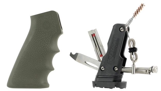 Picture of Hogue 15013 Overmolded Rugger Grip With Samson Field Survival Kit 
Ar-15 OD Green