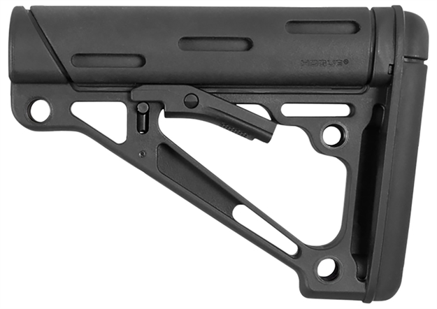Picture of  Hogue 15040 Overmolded Collapsible Buttstock Made OF Synthetic Material With Black Finish & Overmolded Rubber For Mil-Spec Ar-15, M16 743108150405