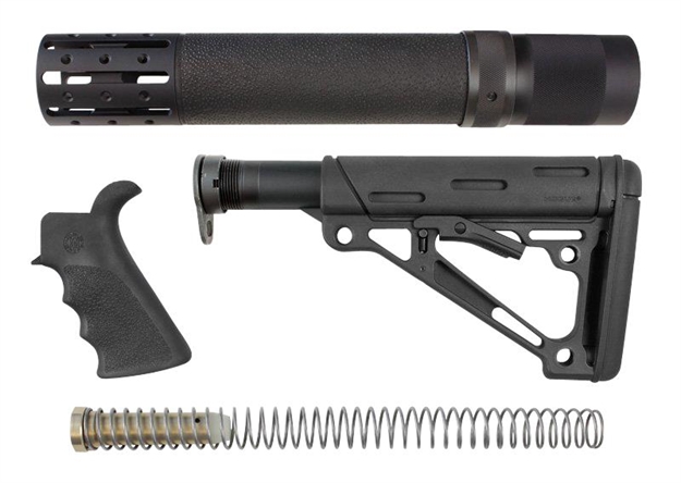Picture of  Hogue 15078 Overmolded Stock Kit Black Synthetic For Ar-15, M16 Includes Rifle Length Forend & Finger Groove Grip 743108150788