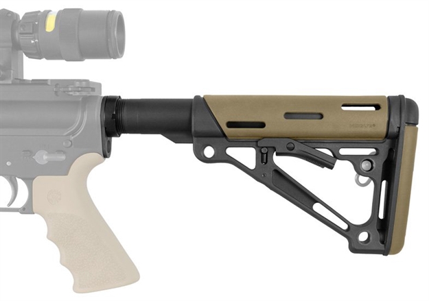 Picture of Hogue 15345 Ar-15 Rifle Polymer Tan Buttstock Kit