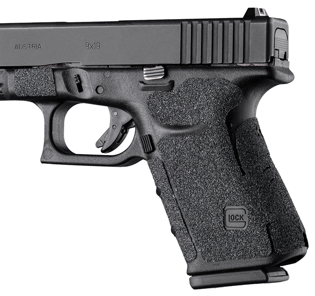 Picture of  Hogue 17239 Wrapter  Black Adhesive Rubber Fits Glock 19/23/32/38 Gen3 Fits Pistol 743108172391