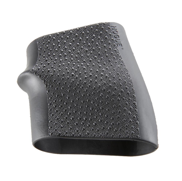 Picture of  Hogue 18000 Handall Jr. Grip Sleeve Small Size Made OF Rubber With Textured Black Finish & Finger Groove For Most 22, 25 & 38 Pistols