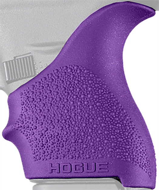 Picture of  Hogue 18206 Handall Beavertail Grip Sleeve Textured Purple Rubber For Glock 42, 43