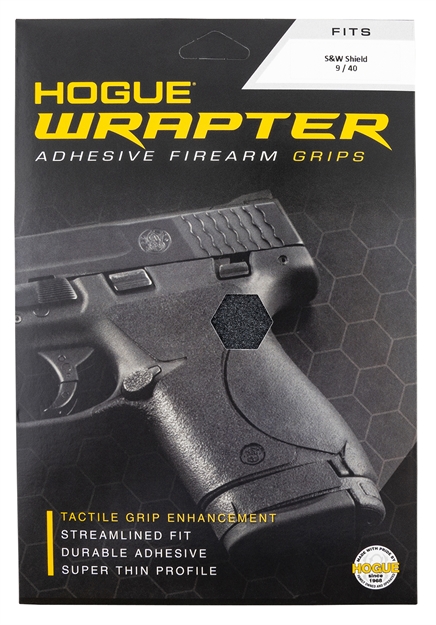 Picture of  Hogue 18449 Wrapter Adhesive Grip Made OF Heavy Grit With Black Finish For S&W M&P Shield 9, 40