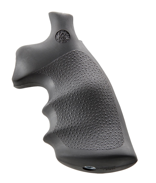 Picture of  Hogue 19002 Conversion Monogrip  Black Rubber With Finger Grooves For S&W K, L Frame With Round Butt 743108190029