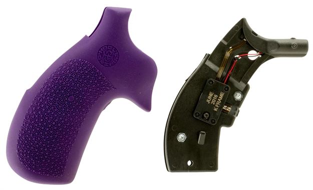 Picture of Hogue 19086 Monogrip Laser Enhanced Grip S&W K/L Frame W/Round Butt Rubber Purple