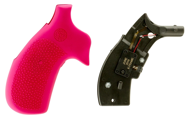 Picture of Hogue 19087 Monogrip Laser Enhanced Grip S&W K/L Frame W/Round Butt Rubber Pink