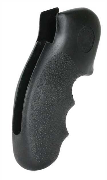 Picture of  Hogue 19100 Monogrip Finger Grooves Black Nylon Cobblestone Finish Fits S&W K Frame With Round Butt