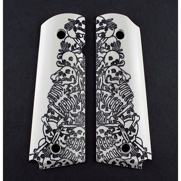 Picture of Hogue 1911 Gvt Mdl Scrim Ivory Poly Ambi Boneyard